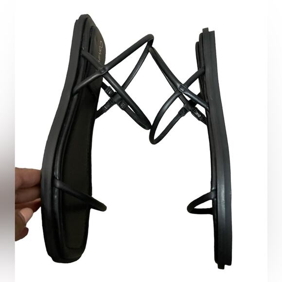 Calvin Klein Black Strappy Sandals - Picture 4 of 8